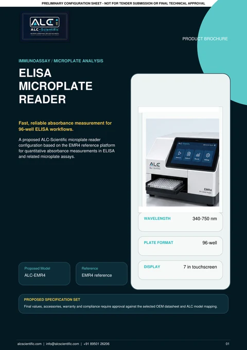 ELISA Microplate Reader brochure cover