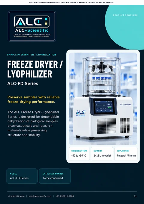 Freeze Dryer / Lyophilizer brochure cover