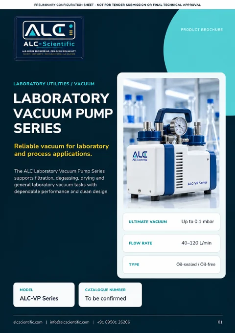 Laboratory Vacuum Pump Series brochure cover